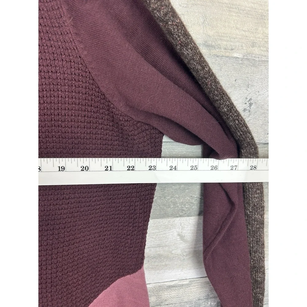 LOGO Lori Goldstein XL One Button Waffle Knit Cardigan